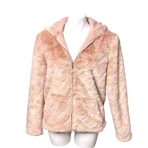 Esley Faux Fur Jacket Size Medium Blush Pink